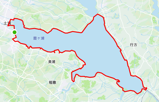 VO2maxカスイチ（Strava のサイクリングルート）